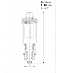 Odpowietrznik automatyczny 1/2" CHROM