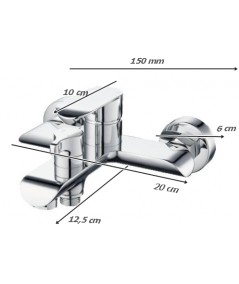 Bateria wannowa ścienna grawerowana 15-03 NEW